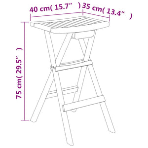 Bargrupp 5 delar hopfällbar massiv teak