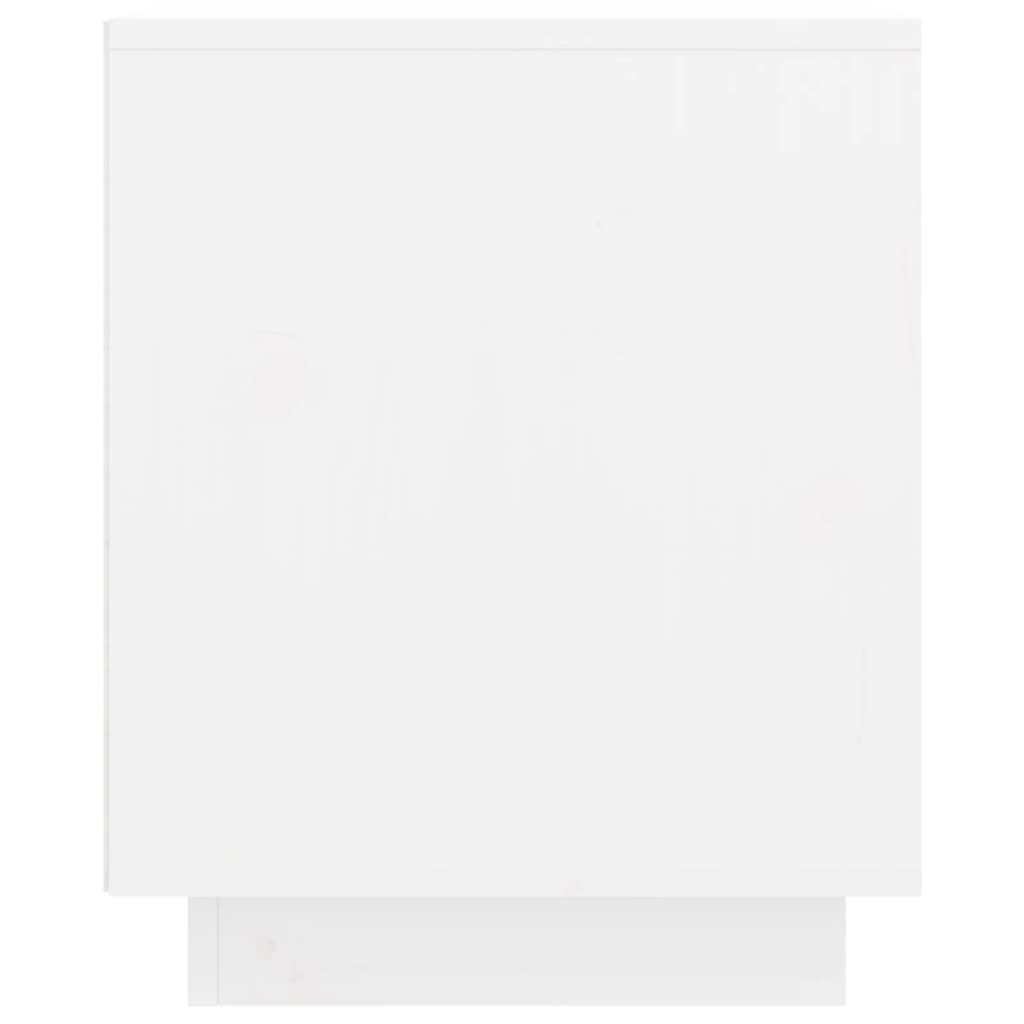 Tv-bänk vit 74x35x44 cm massiv furu