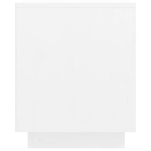 Tv-bänk vit 74x35x44 cm massiv furu