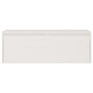 Tv-bänk 2 st vit massiv furu