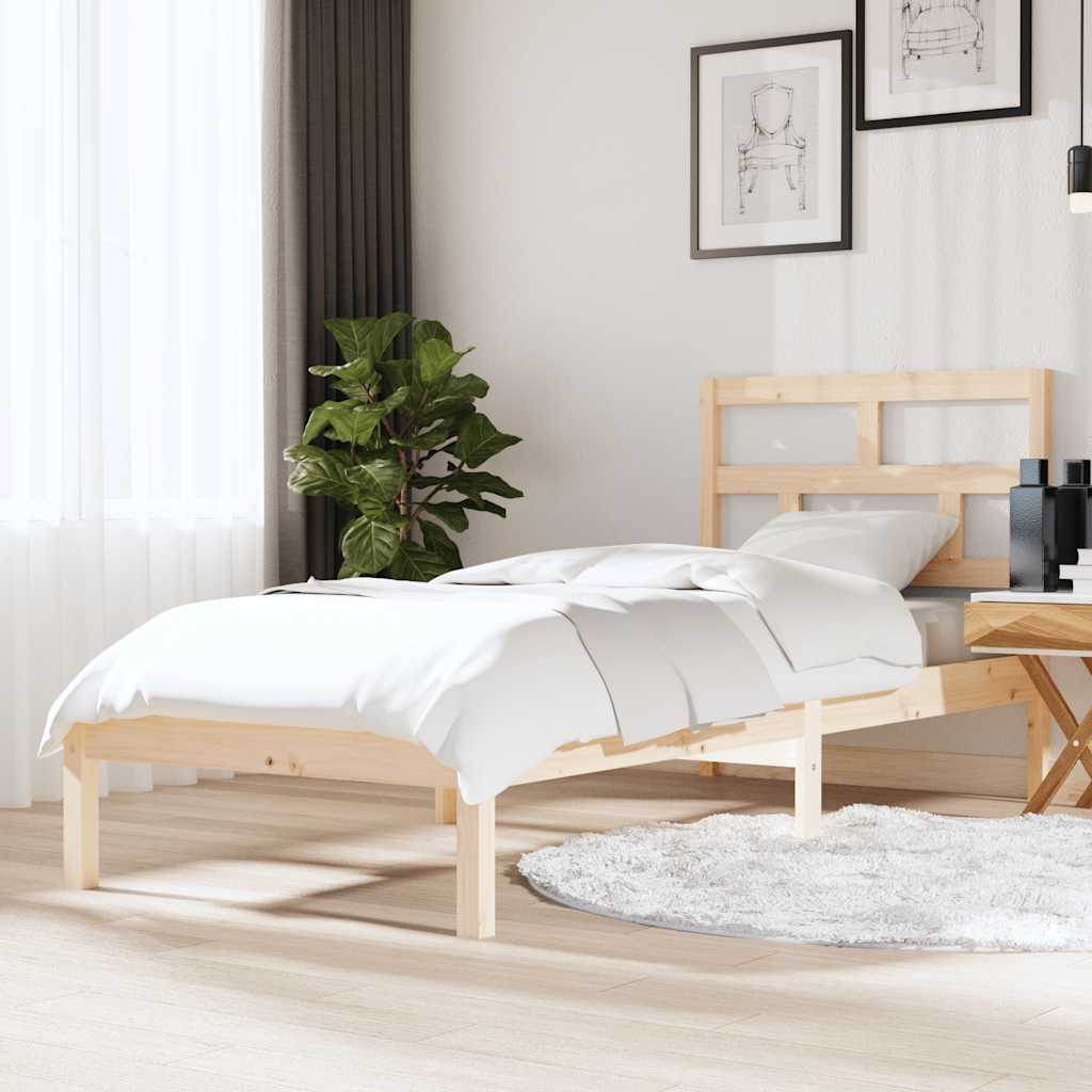 Sängram massivt trä 75x190 cm