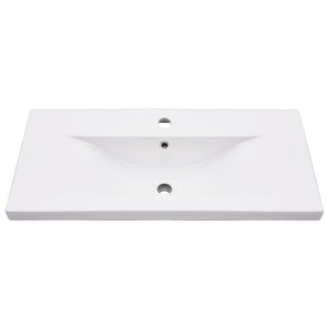 Handfatsställ med inbyggt handfat vit järn