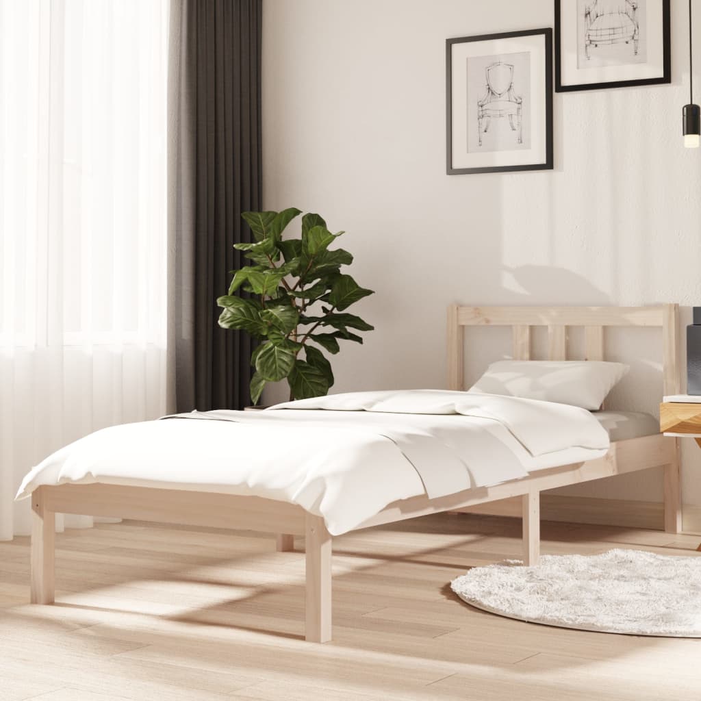 Sängram massivt trä 75x190 cm