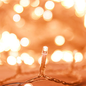 Ljusslinga med 300 LED varmvit 30 m PVC