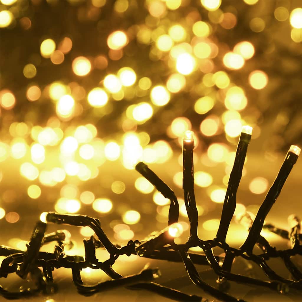 Ljusslinga med 1000 LED cluster varmvit 11 m PVC