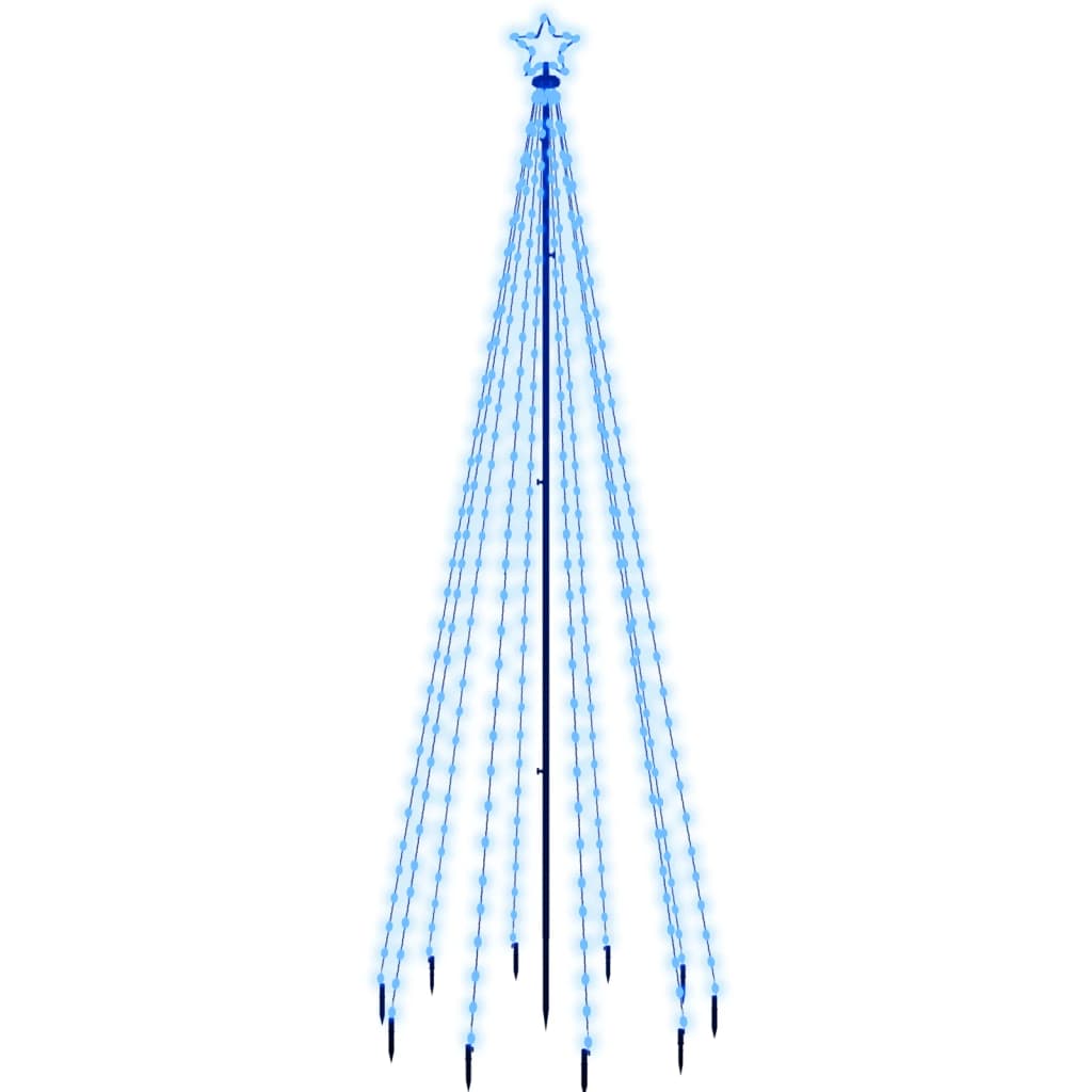 Julgran med markspett 310 blåa lysdioder 300 cm