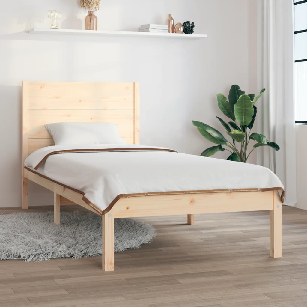 Sängram massivt trä 75x190 cm
