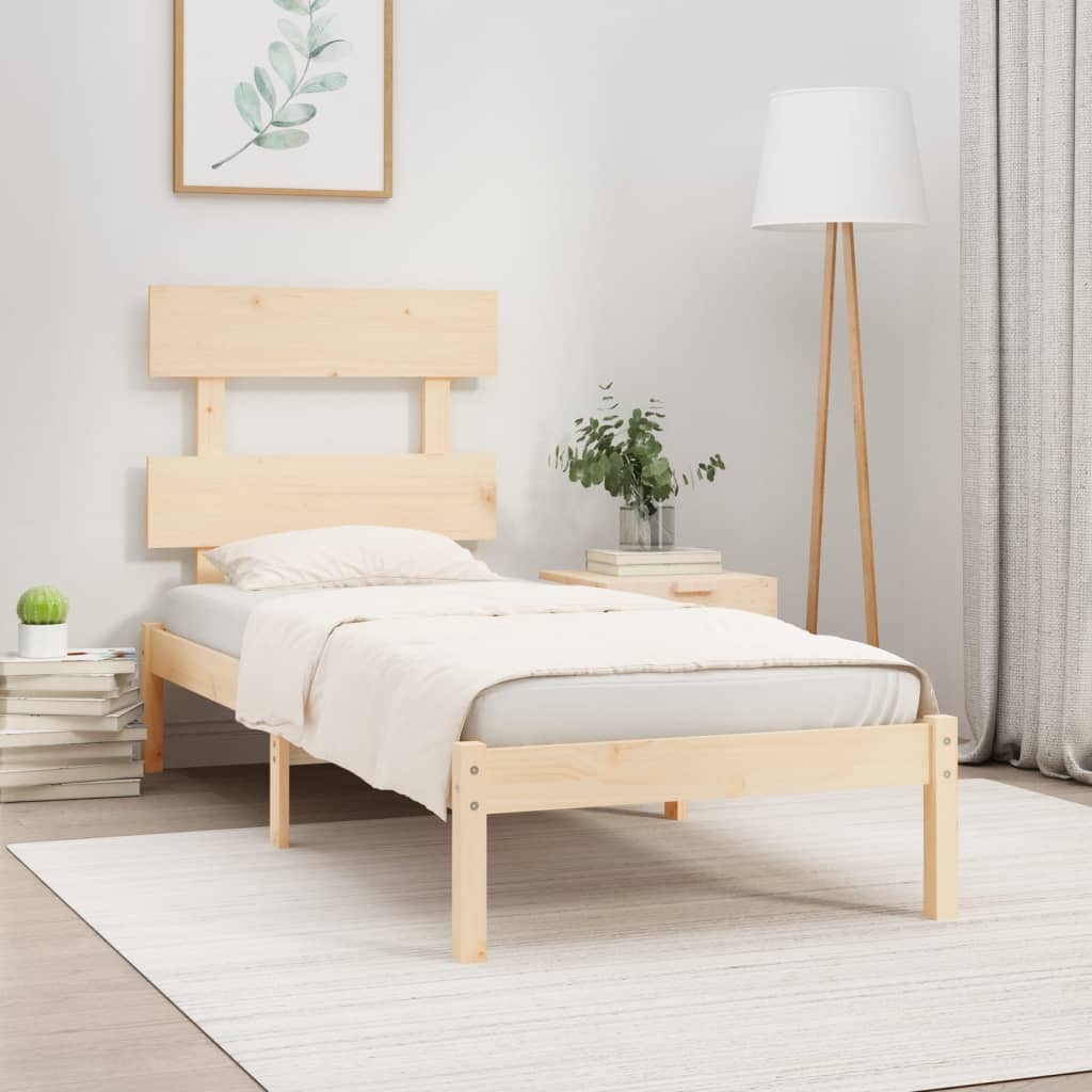 Sängram massivt trä 75x190 cm