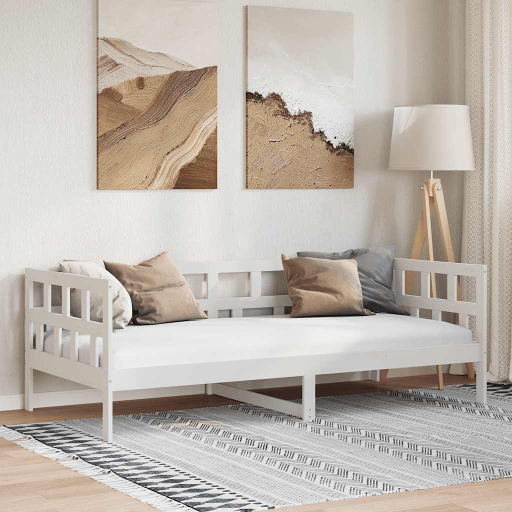 Dagbädd vit 90x200 cm massiv furu