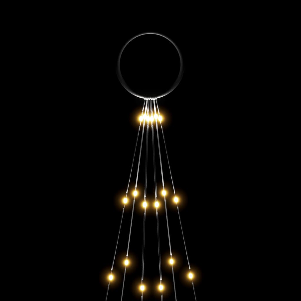 Julgran på flaggstång varmvit 108 LEDs 180 cm