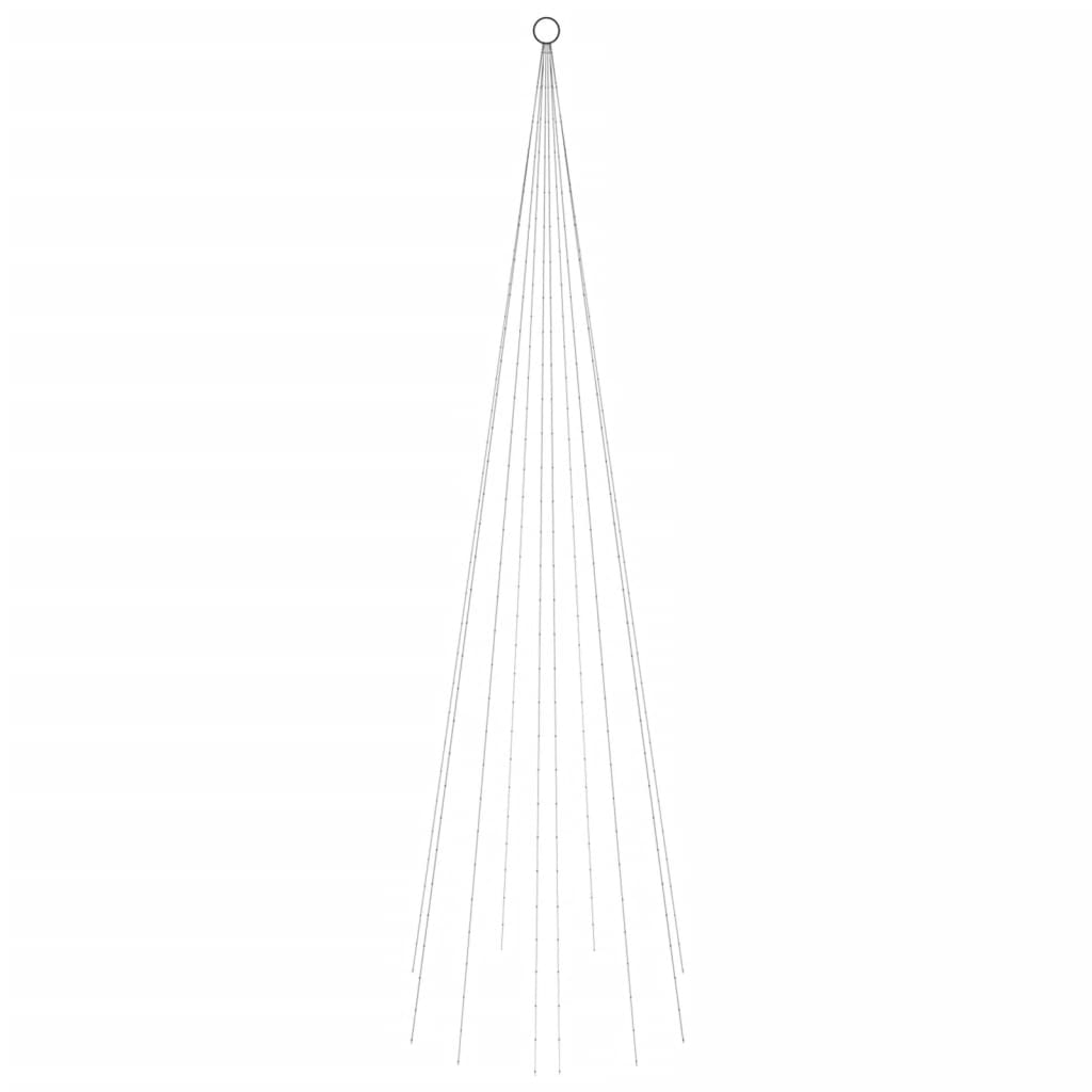 Julgran på flaggstång varmvit 310 LEDs 300 cm