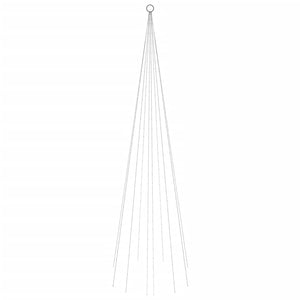 Julgran på flaggstång varmvit 310 LEDs 300 cm