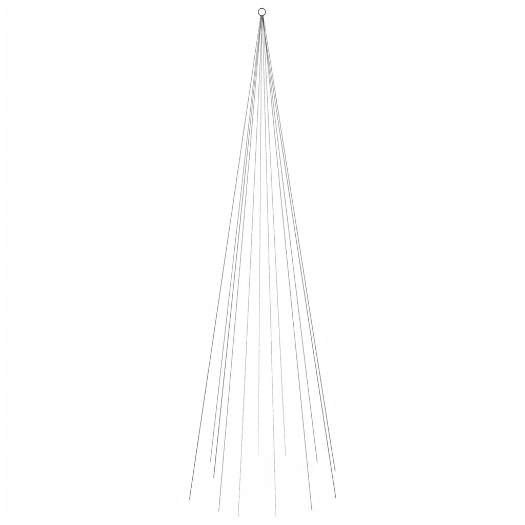 Julgran på flaggstång färgglada 732 LEDs 500 cm