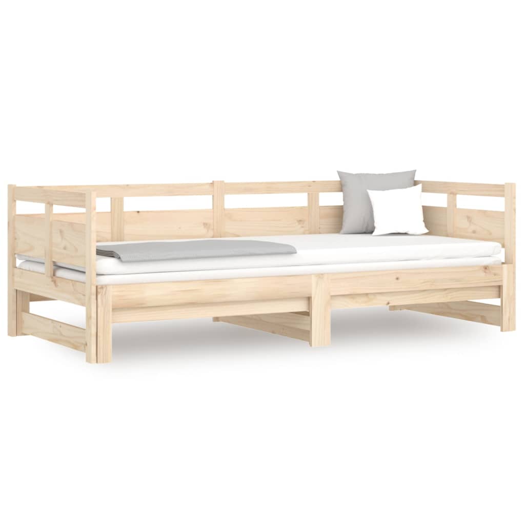 Bäddsoffa massiv furu 2x(80x200) cm
