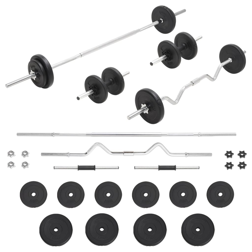 Skivstång och hantlar set 30 kg