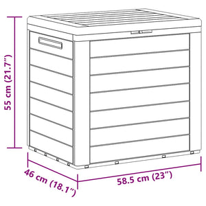 Dynbox brun 58,5x46x55 cm polypropen
