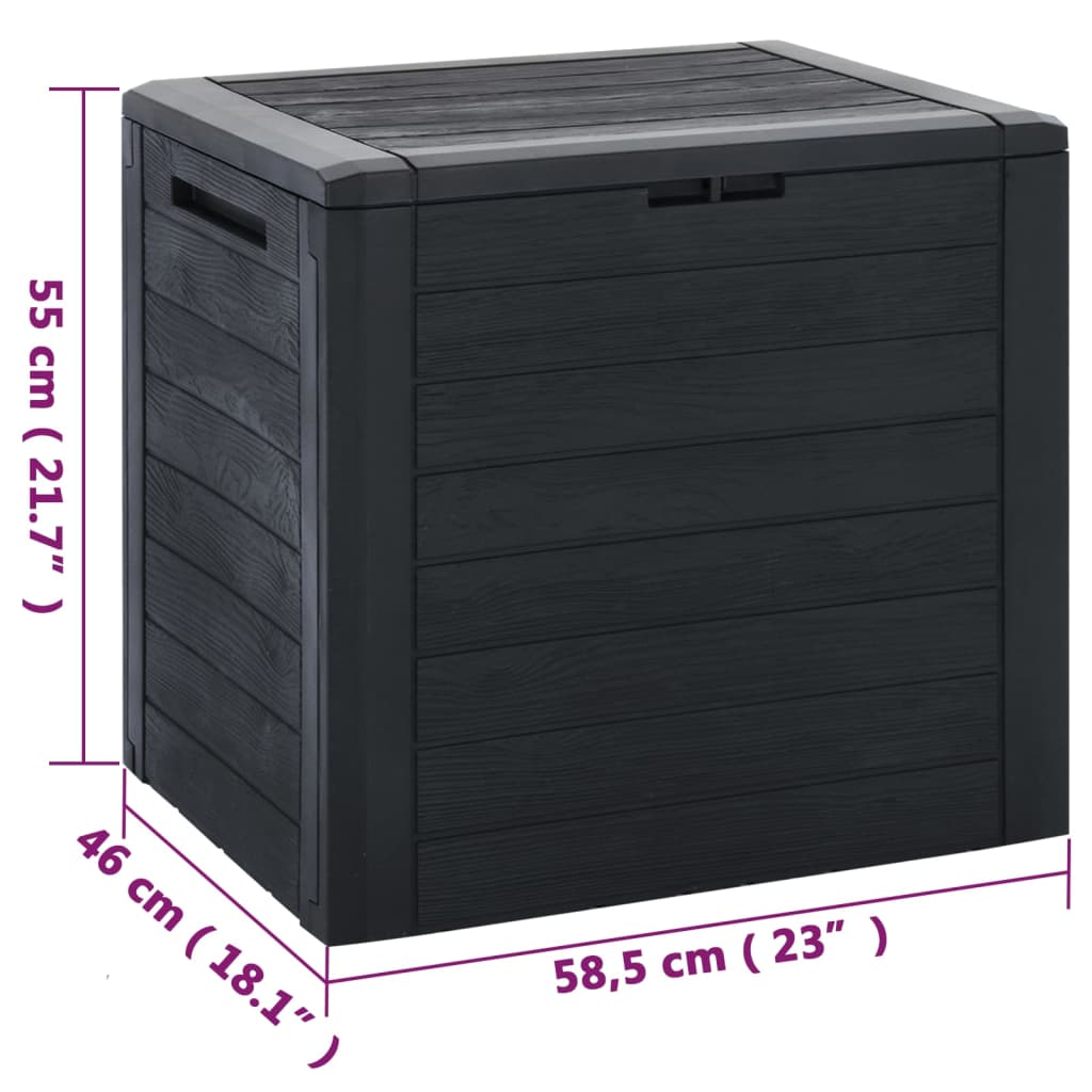 Dynbox antracit 58,5x46x55 cm polypropen