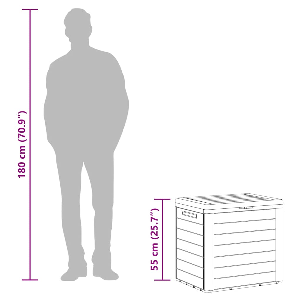 Dynbox antracit 58,5x46x55 cm polypropen