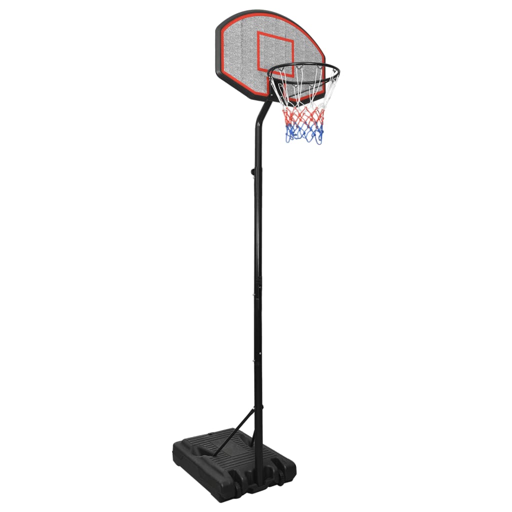 Basketkorg med stativ svart 282-352 cm polyeten