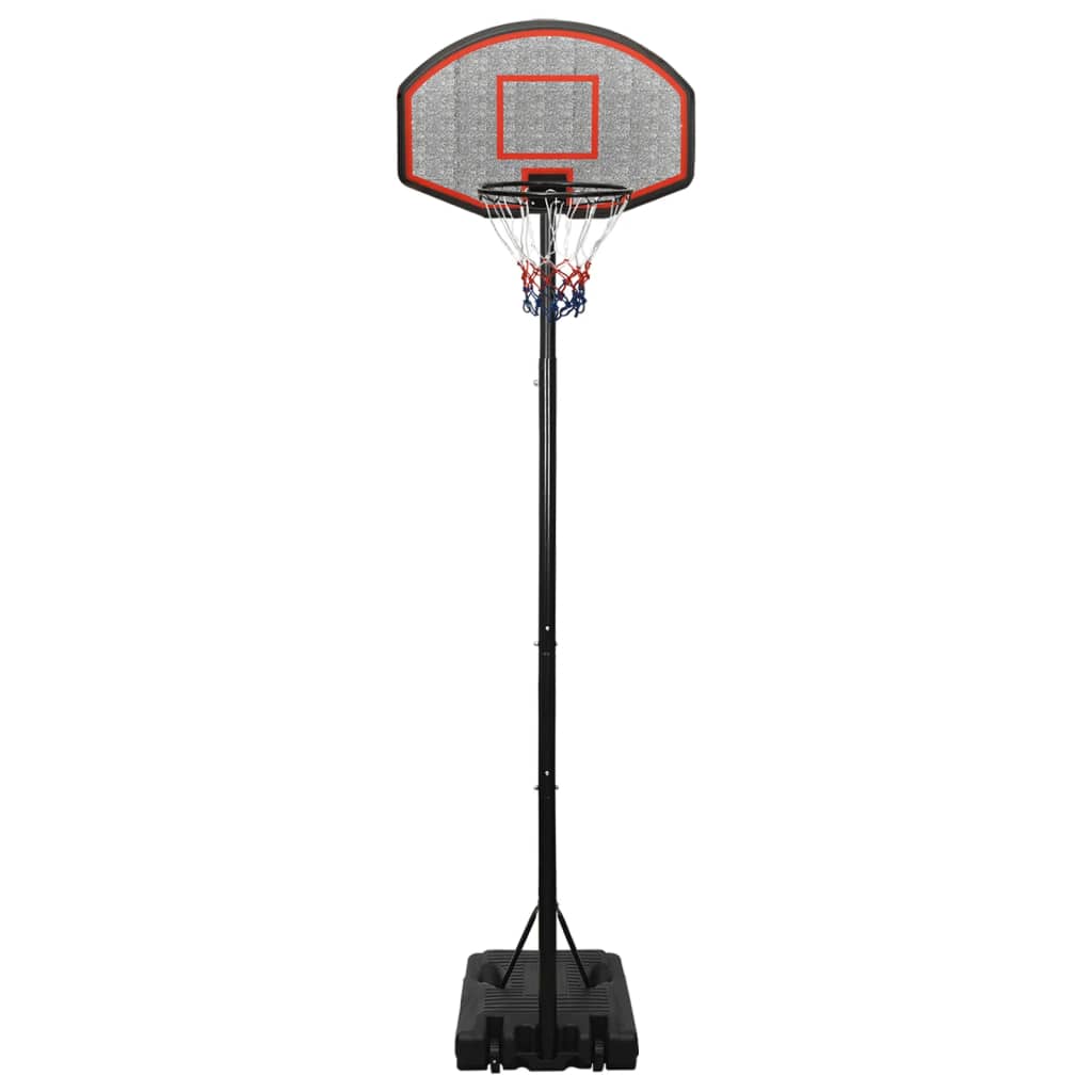 Basketkorg med stativ svart 282-352 cm polyeten