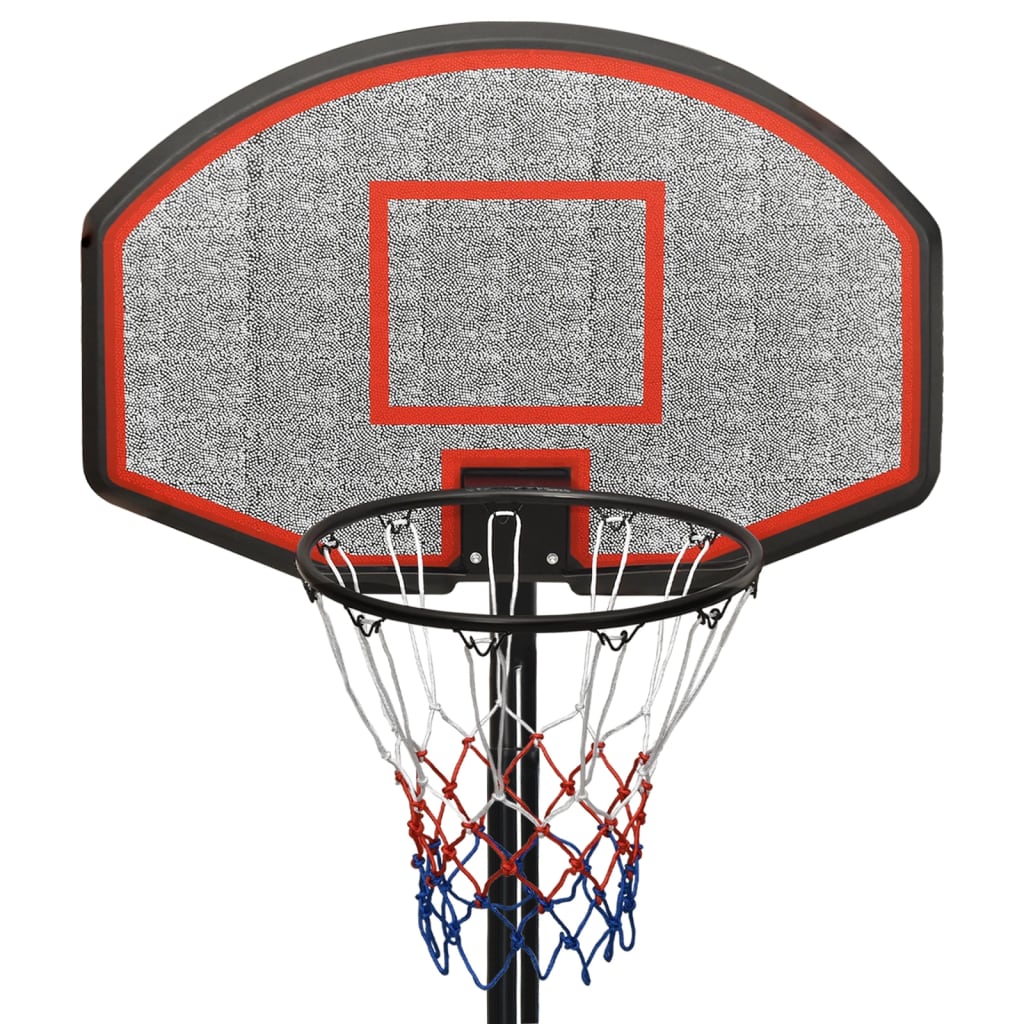 Basketkorg med stativ svart 282-352 cm polyeten