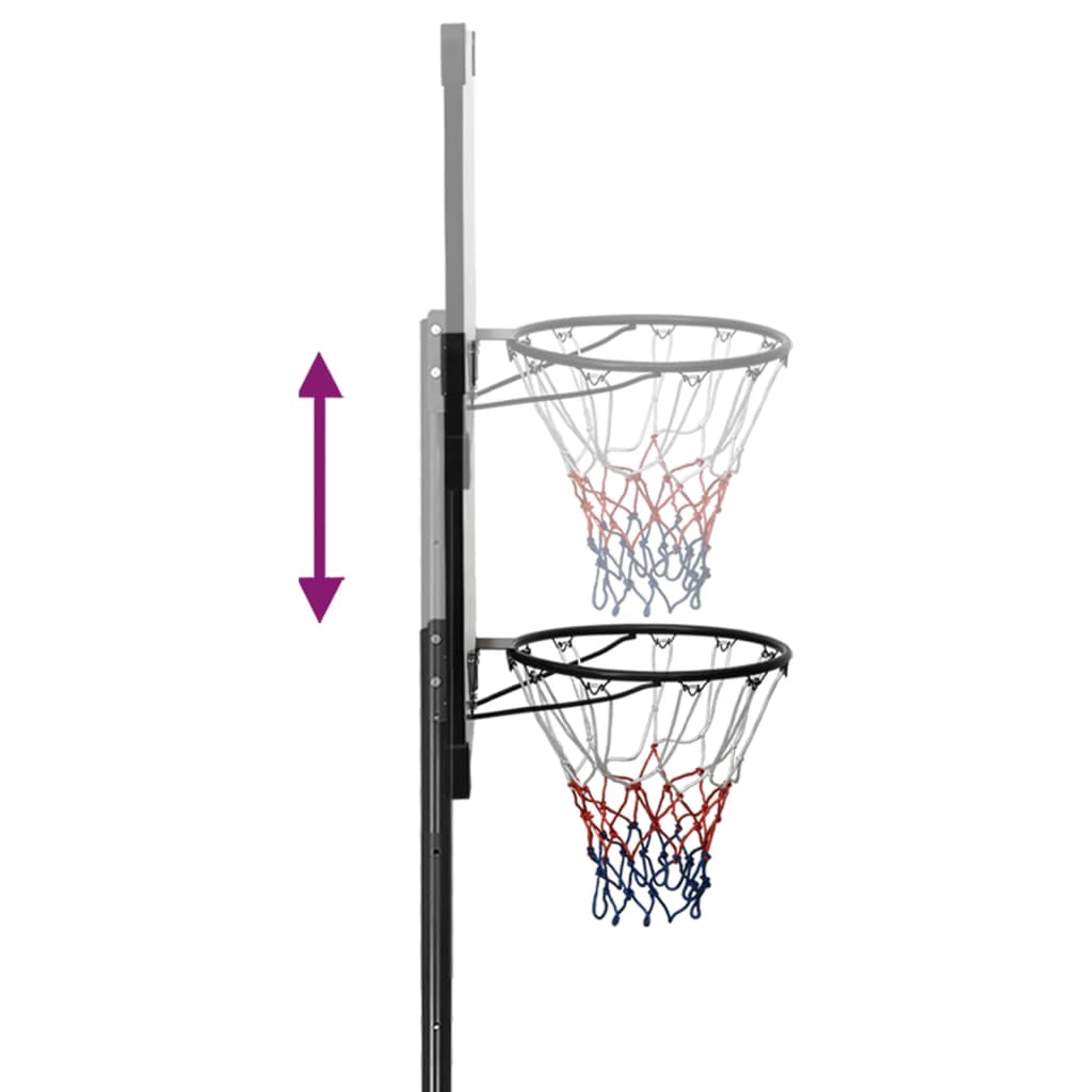 Basketkorg transparent 282-352 cm polykarbonat
