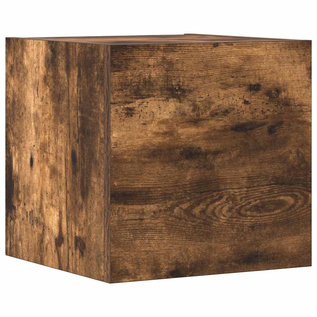 Tv-skåp 4 delar Rökfärgad ek konstruerat trä