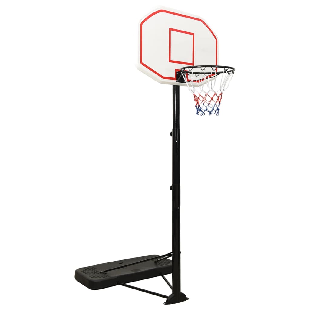 Basketkorg med stativ vit 258-363 cm polyeten