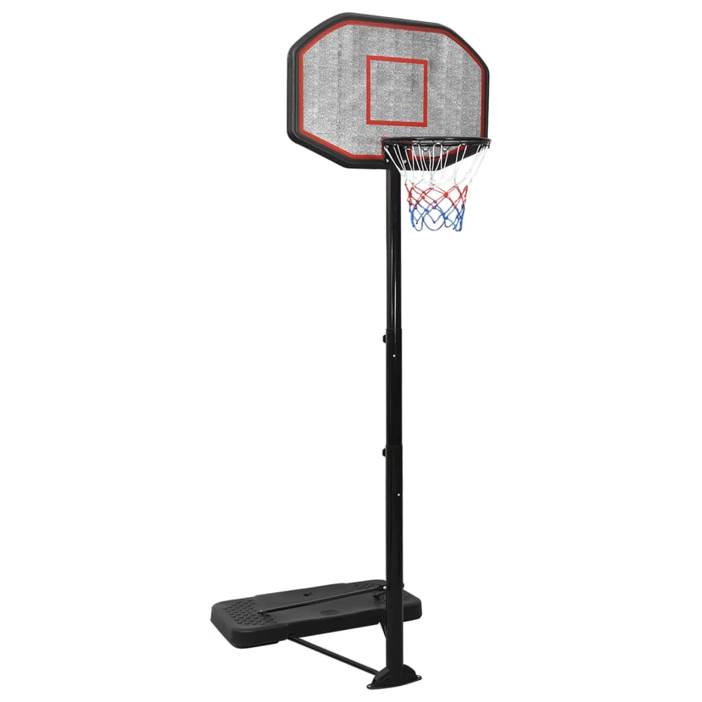 Basketkorg med stativ svart 258-363 cm polyeten