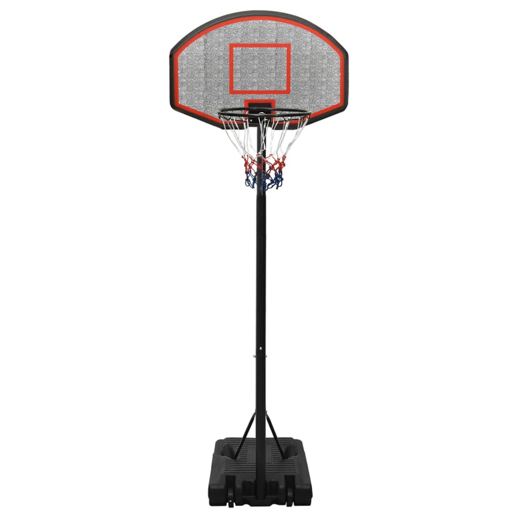 Basketkorg med stativ svart 237-307 cm polyeten