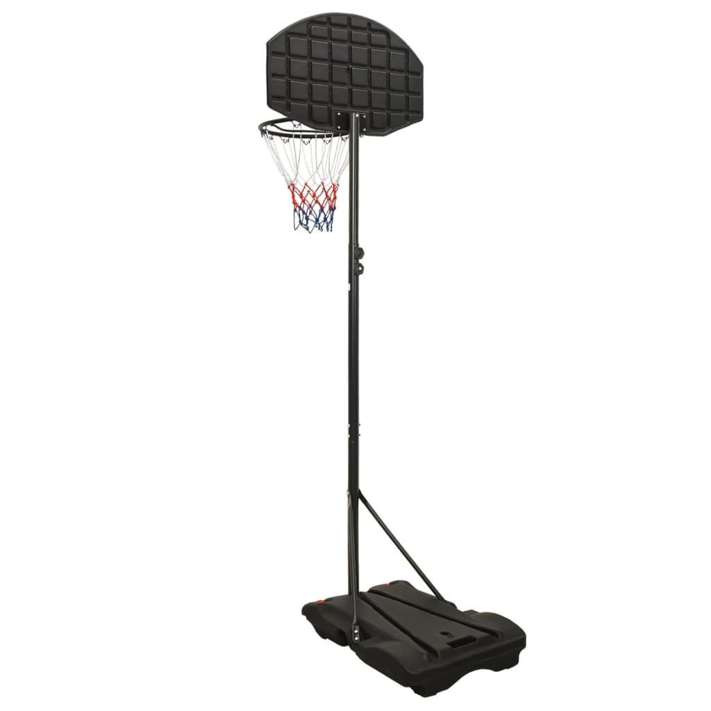 Basketkorg med stativ svart 216-250 cm polyeten