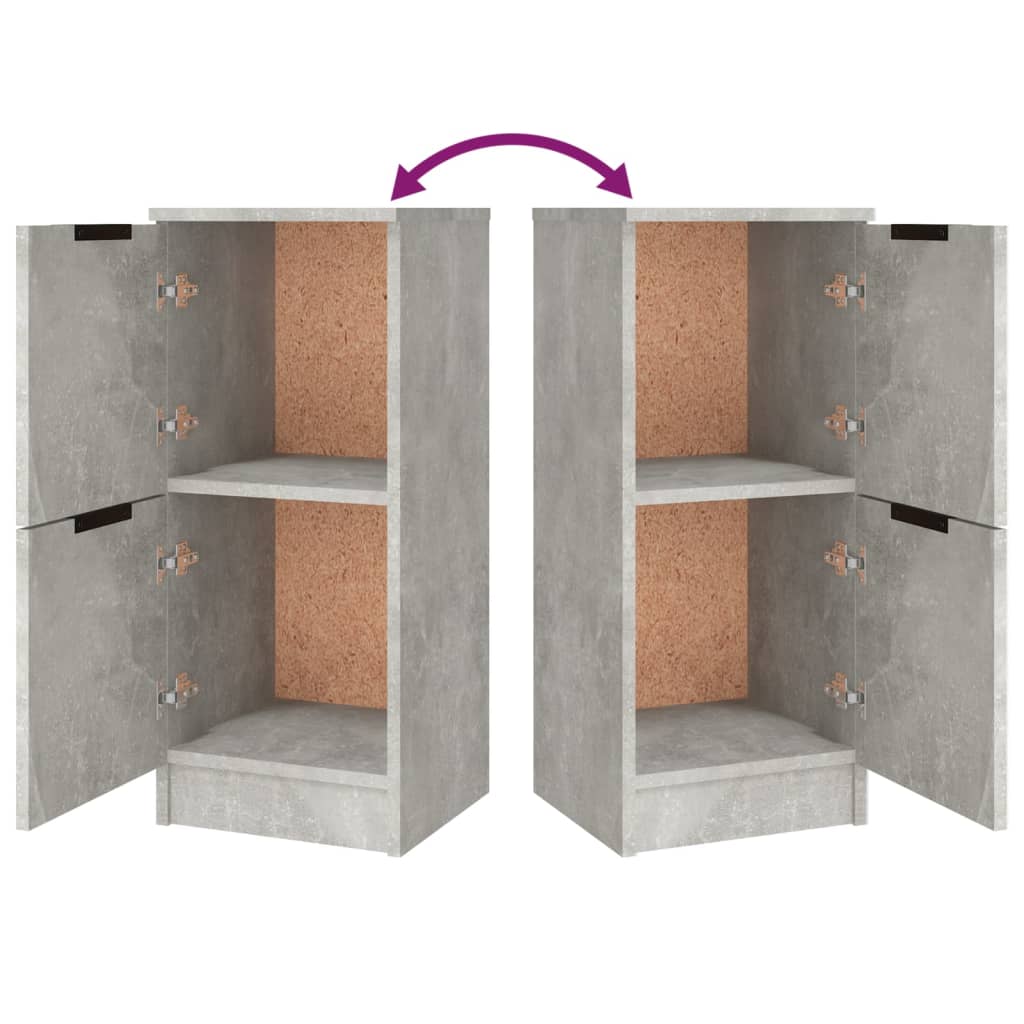 Skänk 3 st betonggrå konstruerat trä