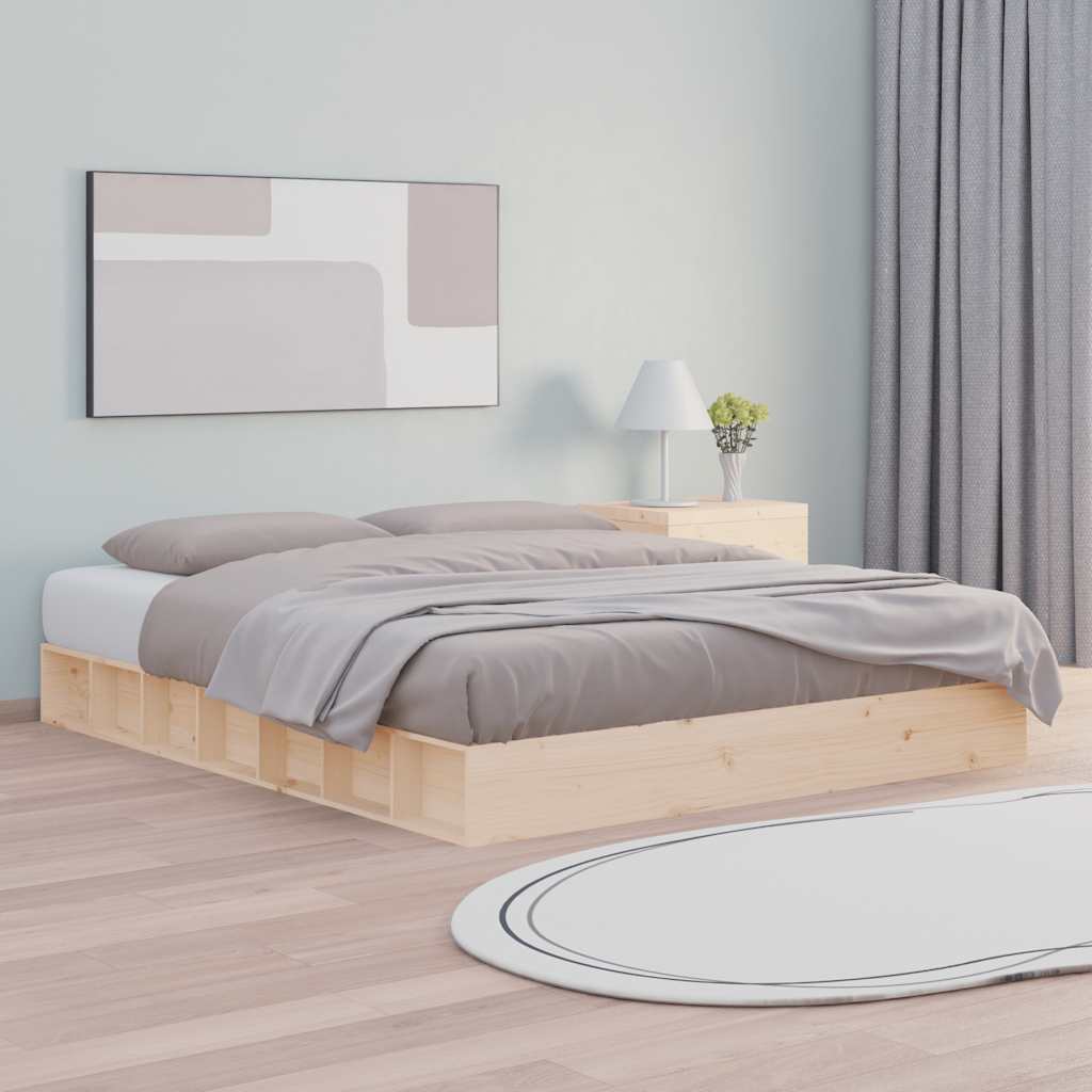 Sängram 160x200 cm massivt trä