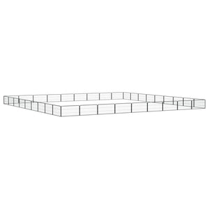 Hundbur 36 paneler svart 100x50 cm pulverlackerat stål