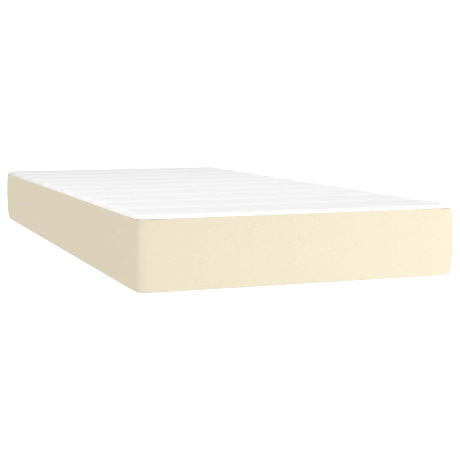 Pocketresårmadrass medium gräddvit 80x200x20 cm konstläder