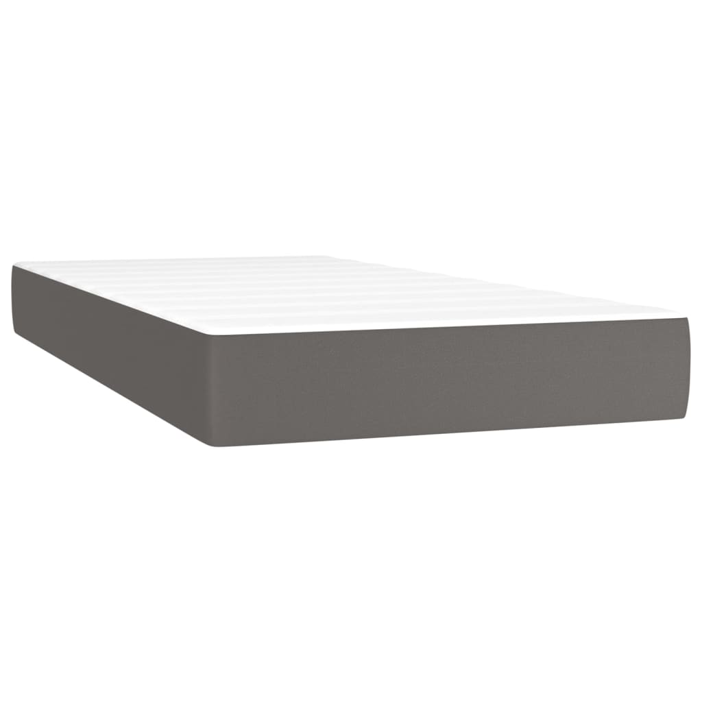 Pocketresårmadrass medium grå 90x190x20 cm konstläder