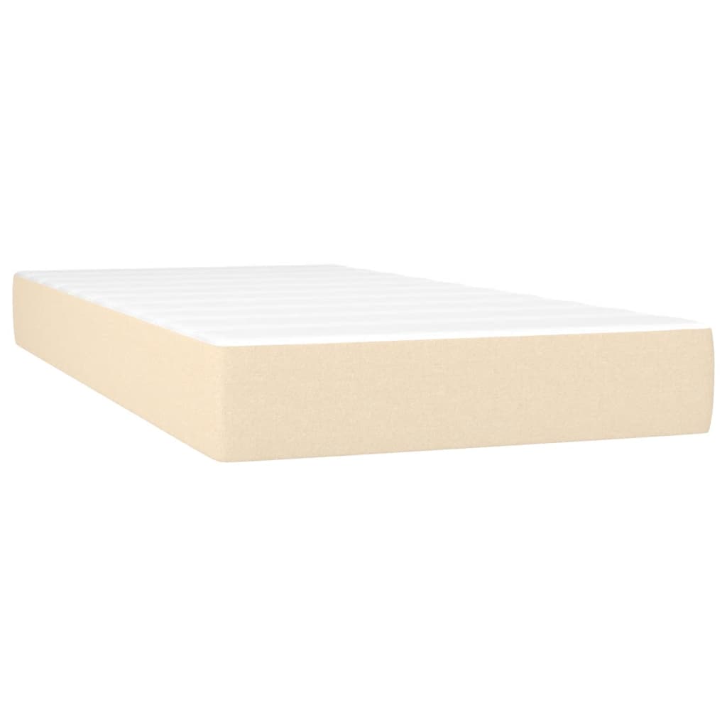 Pocketresårmadrass medium gräddvit 90x200x20 cm tyg