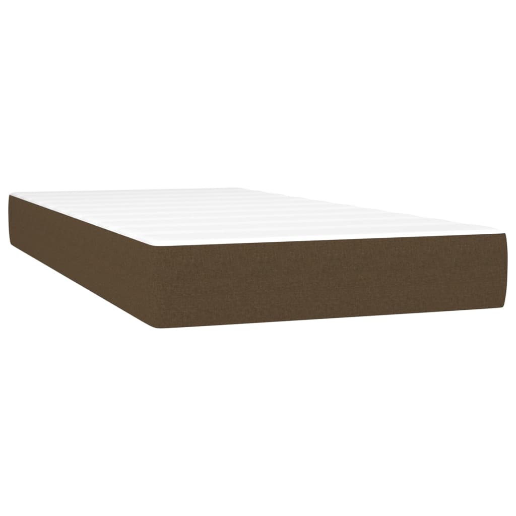 Pocketresårmadrass medium mörkbrun 100x200x20 cm tyg
