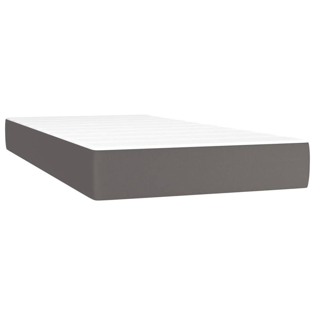 Pocketresårmadrass medium grå 100x200x20 cm konstläder