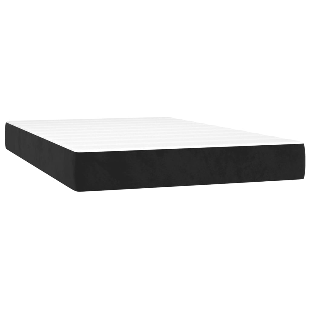 Pocketresårmadrass medium svart 120x200x20 cm sammet