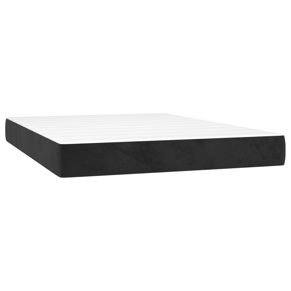 Pocketresårmadrass medium svart 140x200x20 cm sammet