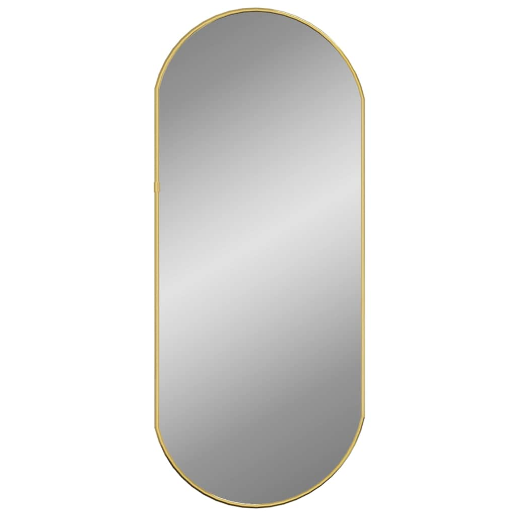 Väggspegel guld 70x30 cm oval