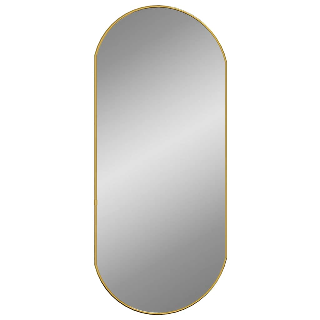 Väggspegel guld 80x35 cm oval