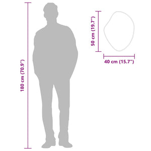 Väggspegel svart 50x40 cm