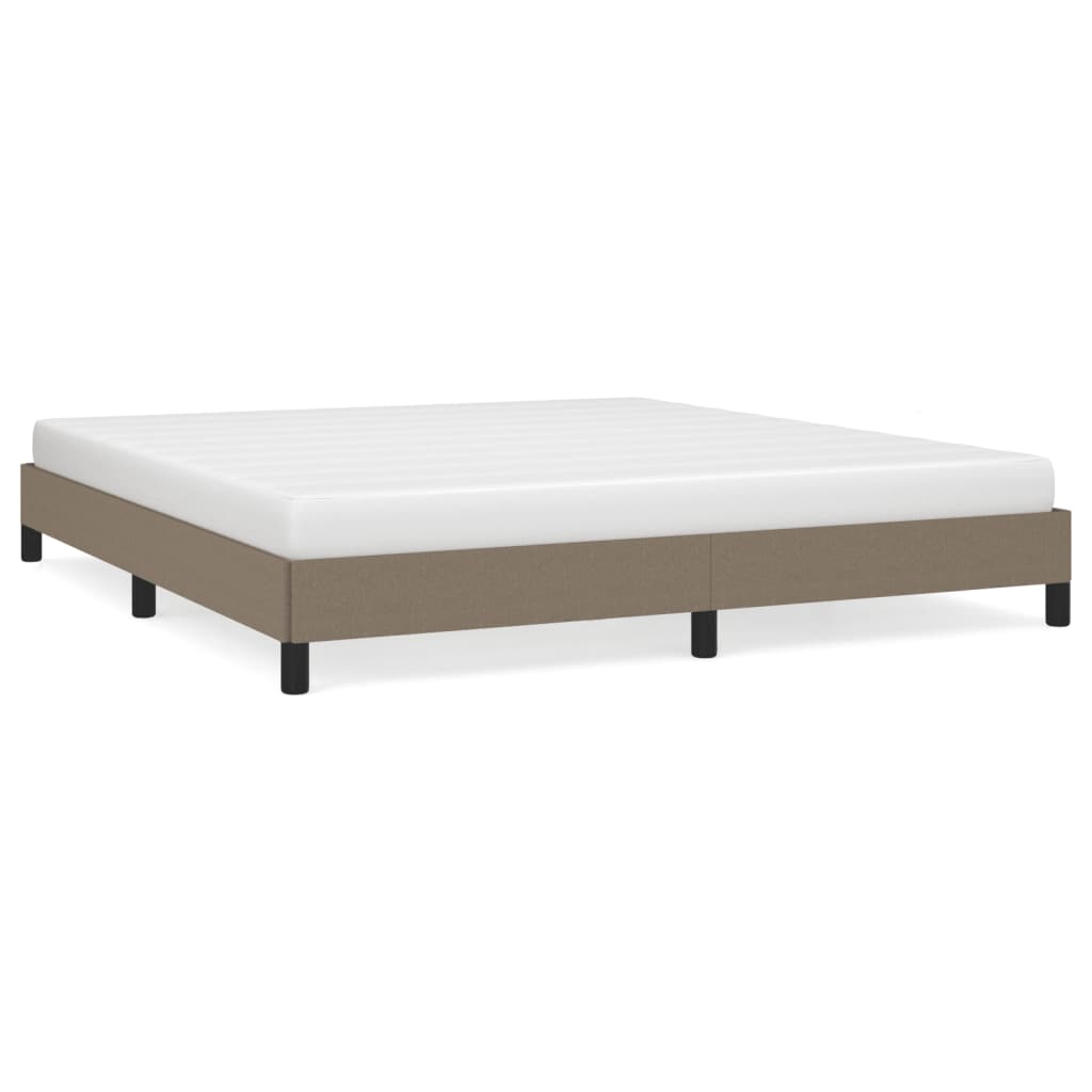 Sängram utan madrass taupe 180x200 cm tyg