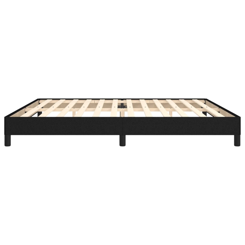 Sängram utan madrass svart 200x200 cm tyg