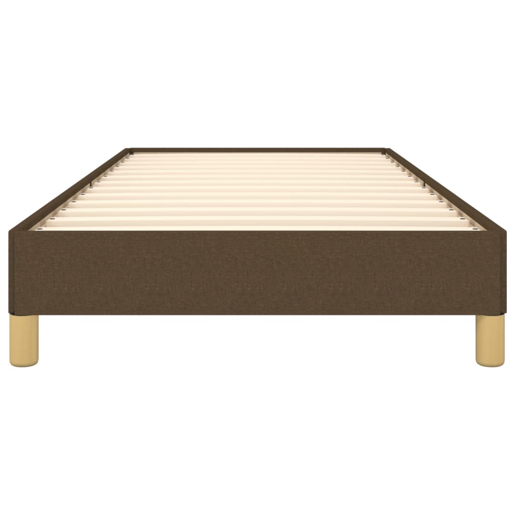 Sängram utan madrass mörkbrun 80x200 cm tyg