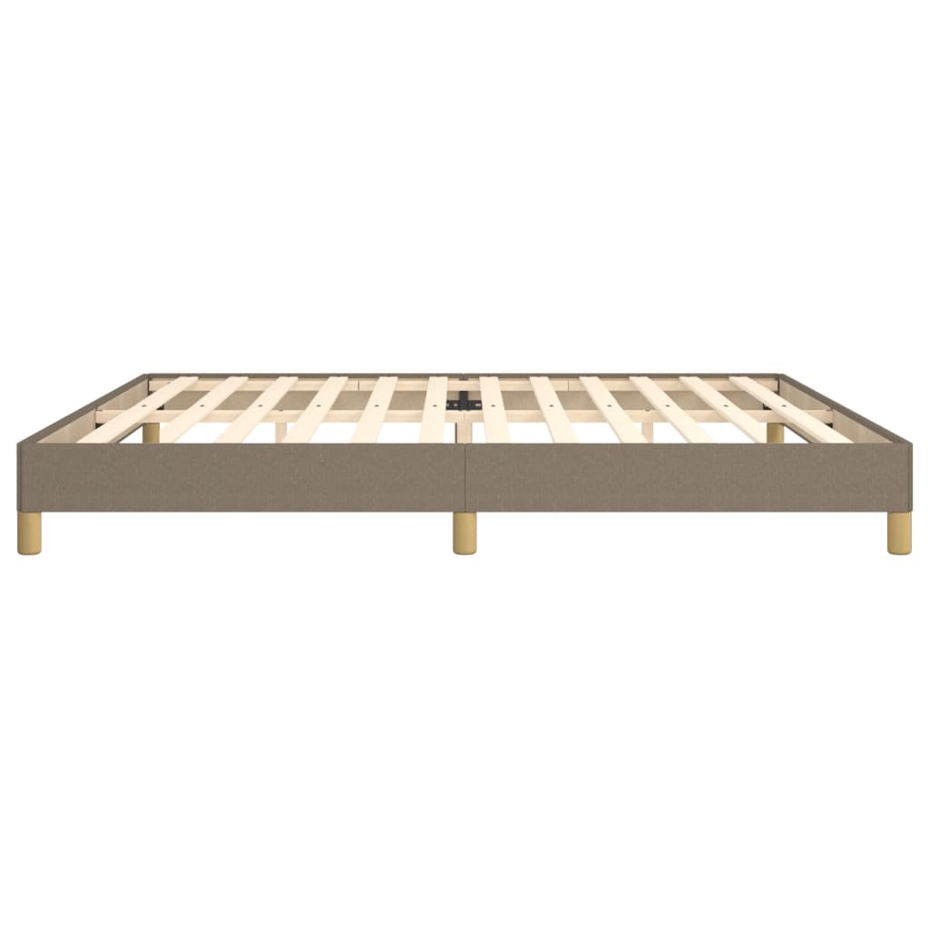 Sängram utan madrass taupe 200x200 cm tyg