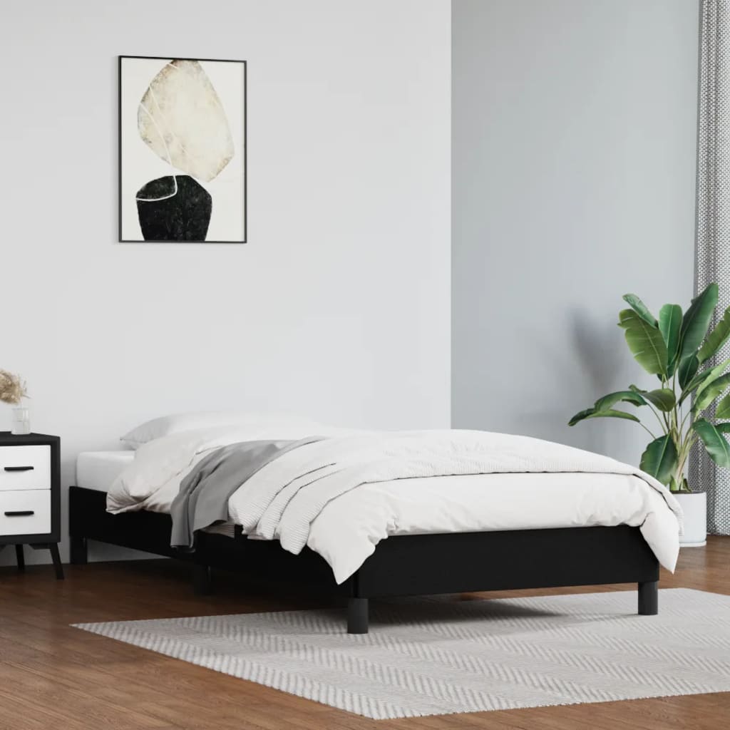 Sängram svart 100x200 cm konstläder
