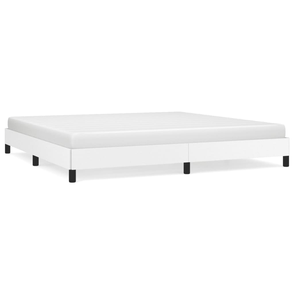 Sängram vit 200x200 cm konstläder